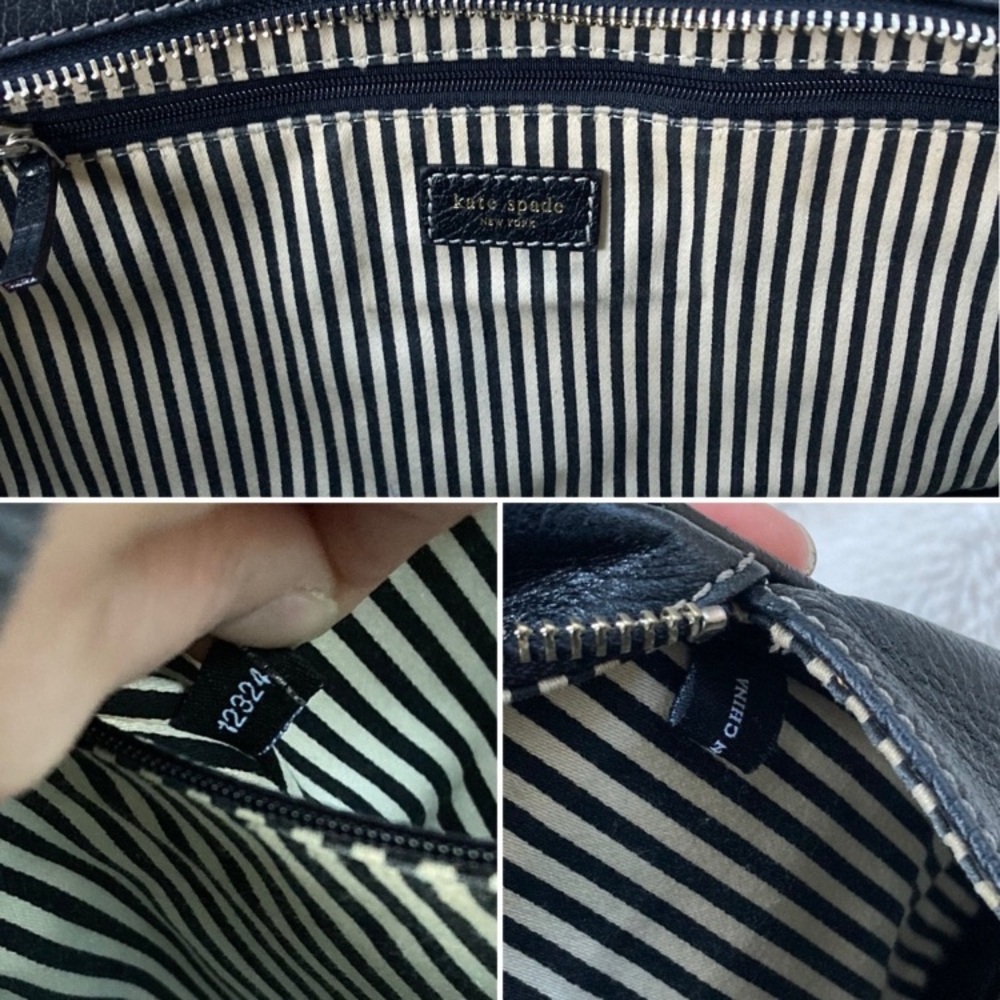 Kate Spade Vintage Large Baguette Bag Black Leather - Picture 3 of 16